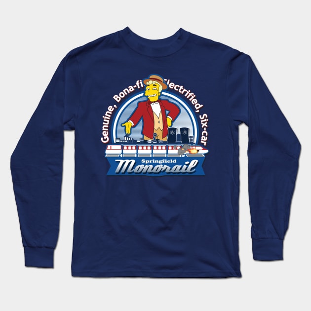 Genuine,bona-fied,electrified, six-car Monorail! Long Sleeve T-Shirt by RandomTask